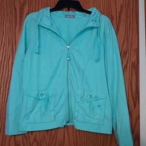 Light blue zip up jacket
